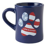 Adult US Flag Paw Diner Mug