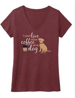 Women's Coffee and My Dog V-Neck