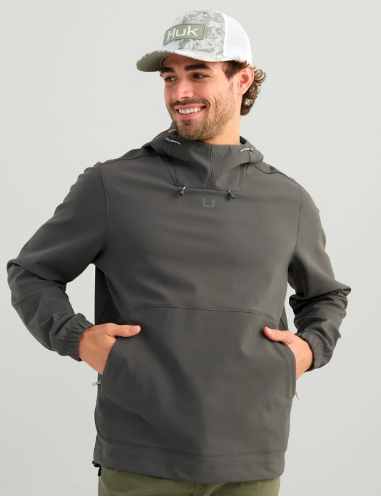 HUK MENS BREAKER HOODED PULLOVER