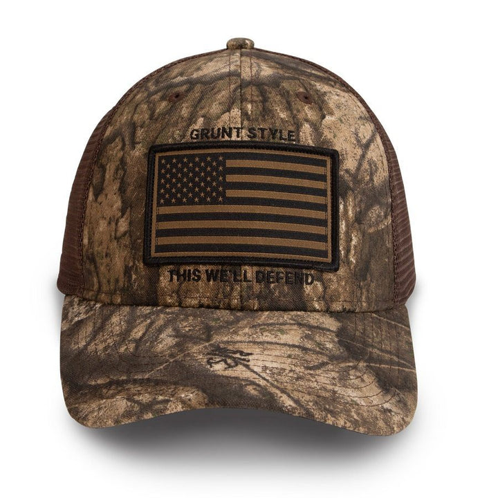 GRUNT STYLE REALTREE APX FLAG STRETCH FIT HAT