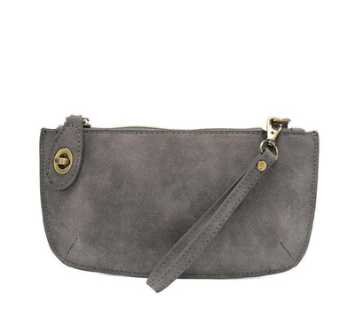 JOY SUSAN FAUX SUEDE MINI CROSSBODY WRISTLET CLUTCH
