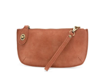 JOY SUSAN FAUX SUEDE MINI CROSSBODY WRISTLET CLUTCH