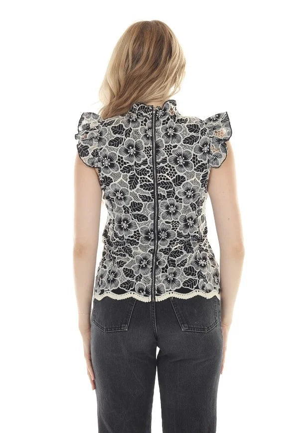 RAIN AND ROSE STELLA FLORAL TOP