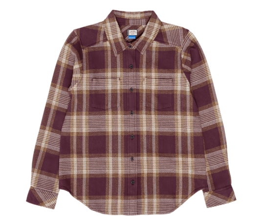 KAVU WOMENS MOONDRIFT PLAID BUTTON UP