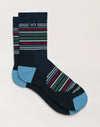 MENS MULTI STRIPE MIDWEIGHT MICRO CREW SOCK
