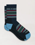 MENS MULTI STRIPE MIDWEIGHT MICRO CREW SOCK