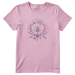 Women's Long Sleeve Crusher Vee Flower Bee Circle