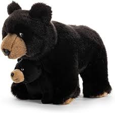 BLACK BEAR AND BABY PLUSH
