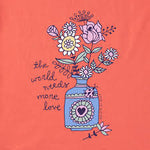 Women's More Love Flower Vase Doodle Tank