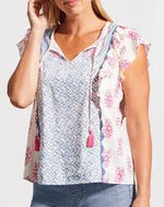 Women's Mixed Print Blouse