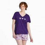 Women's Heart Paw Trio Snuggle Up Tee