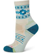 Women's Hike Light Cushion Retro Floral Mid Crew Socks