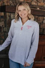 Women's French Terry Stripe 1/4 Zip