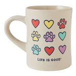 Adult Hearts & Paws Diner Mug