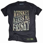 Women's Whiskey Makes Me Frisky BF Fit T Shirt