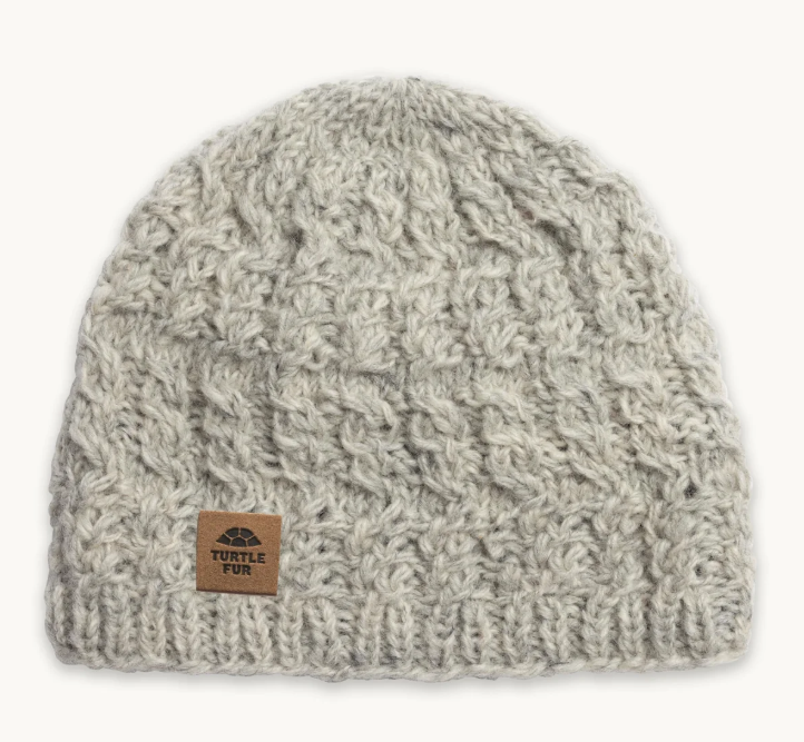 TURTLE FUR MIKA HAND KNIT WOOL BEANIE