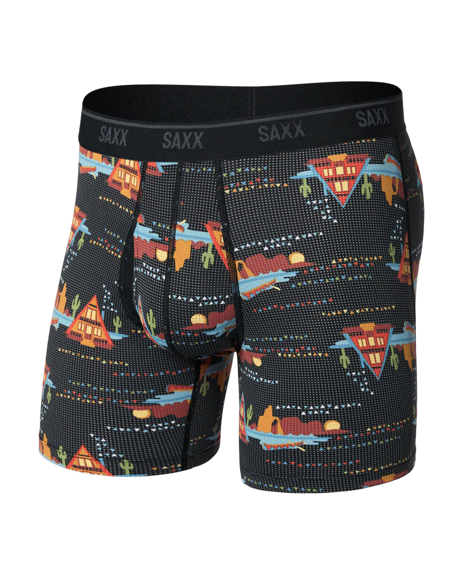 MENS SAXX QUEST QUICK-DRY MESH BOXER BRIEF FLY