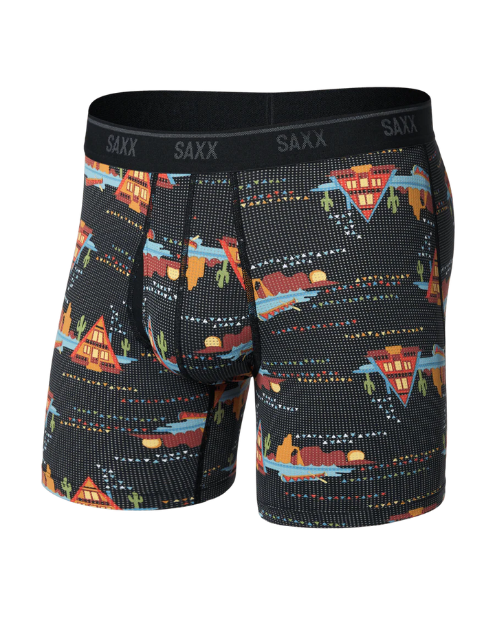 MENS SAXX QUEST QUICK-DRY MESH BOXER BRIEF FLY