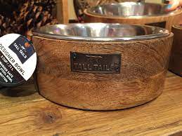 Wood Designer Dog Bowl
