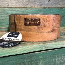 Wood Designer Dog Bowl