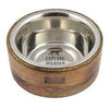 Wood Designer Dog Bowl