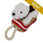 Polar Bear Squeaker Tug Holiday Toy